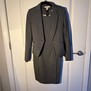 H&M Charcoal Blazer and Skirt Set
